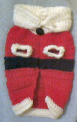 Santa Claus Hand Crocheted Dog sweater.